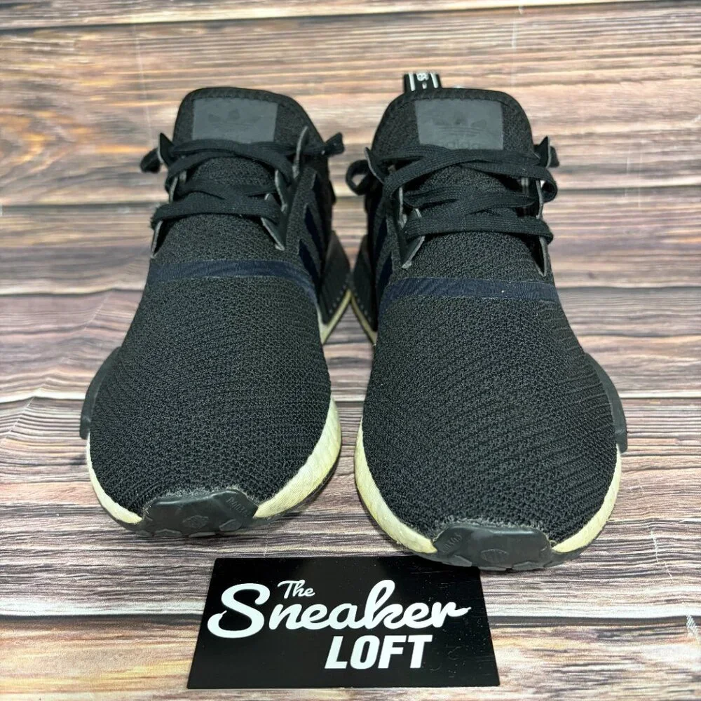 Adidas NMD R1 Black Gold Metallic Women's Athletic Training Shoes Size 8‎